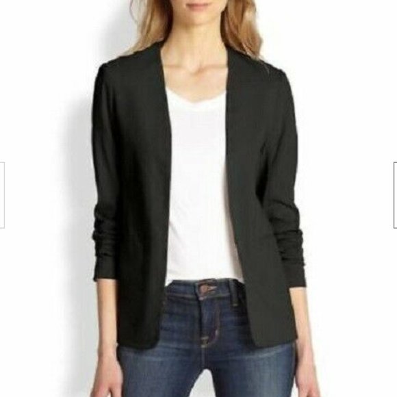Theory Isita Open Black Blazer - Picture 1 of 3